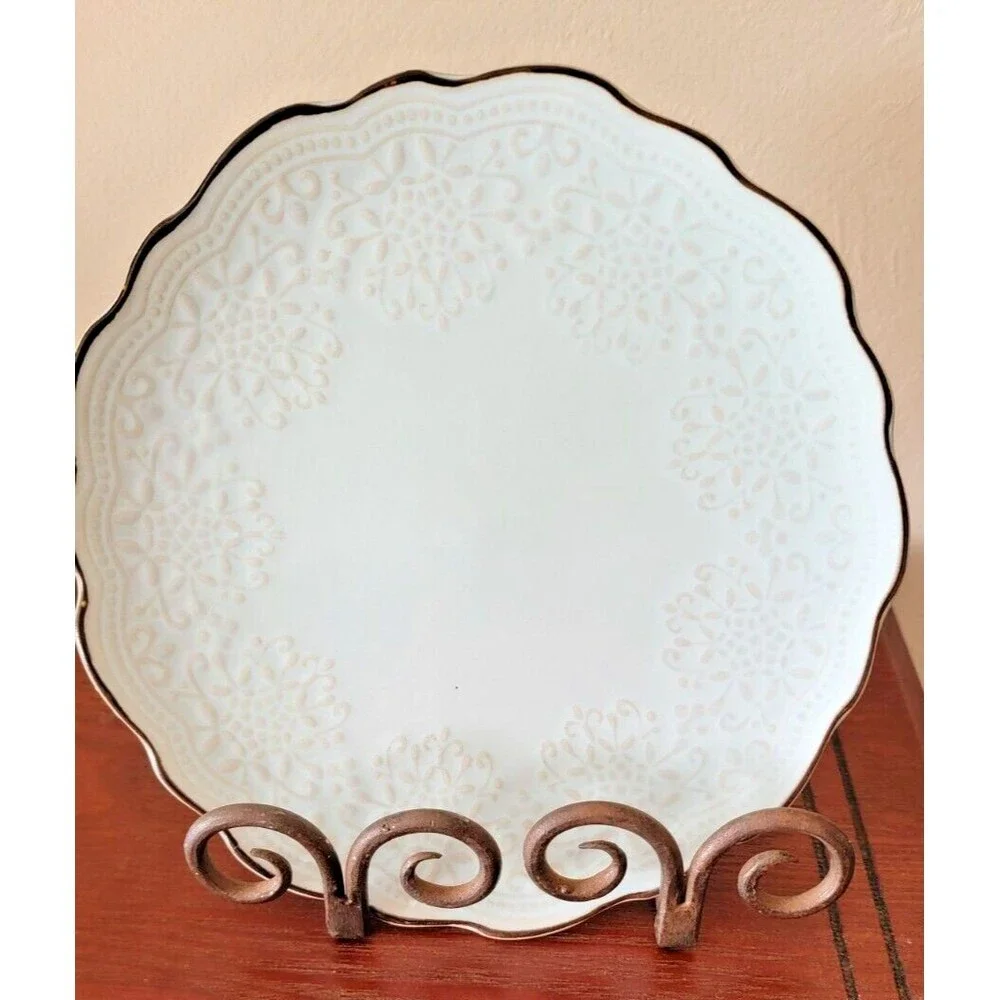 Pfaltzgraff JOANNE Salad Plate 8-1/4” Light Blue Reactive Glaze- Set of 4
